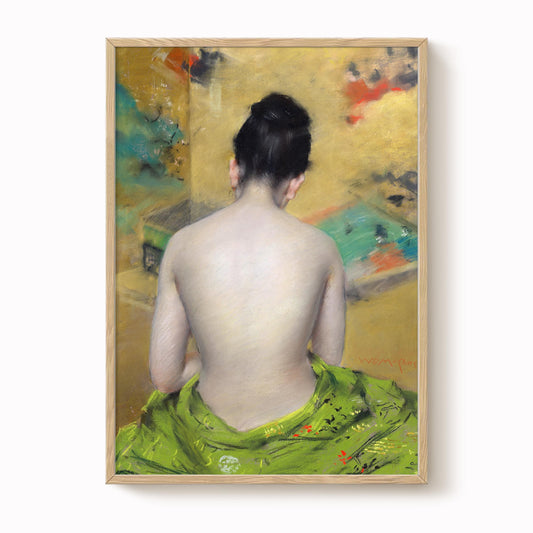 Victorian Lady Bathing Scene Print