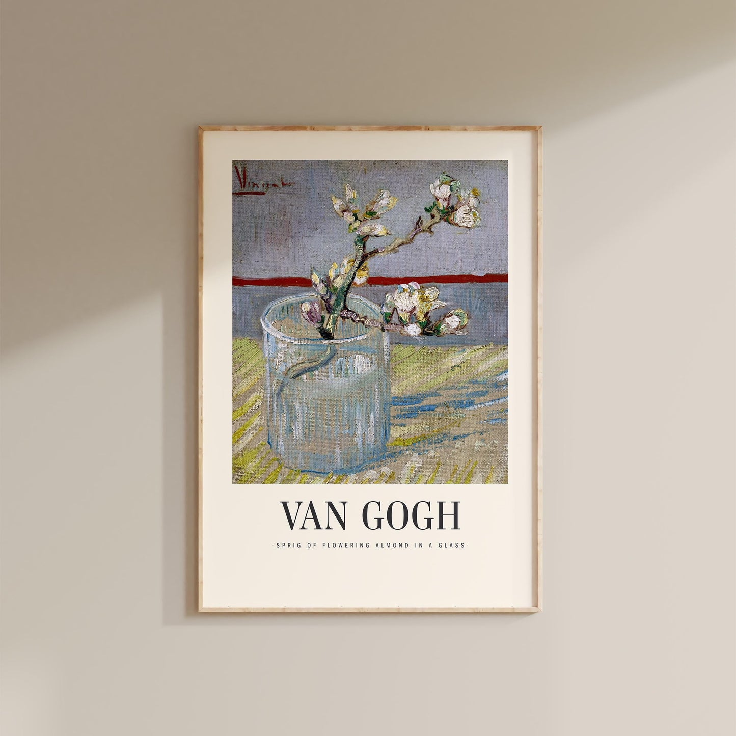 Van Gogh - Sprig of Flowering Almond In A Glass Print