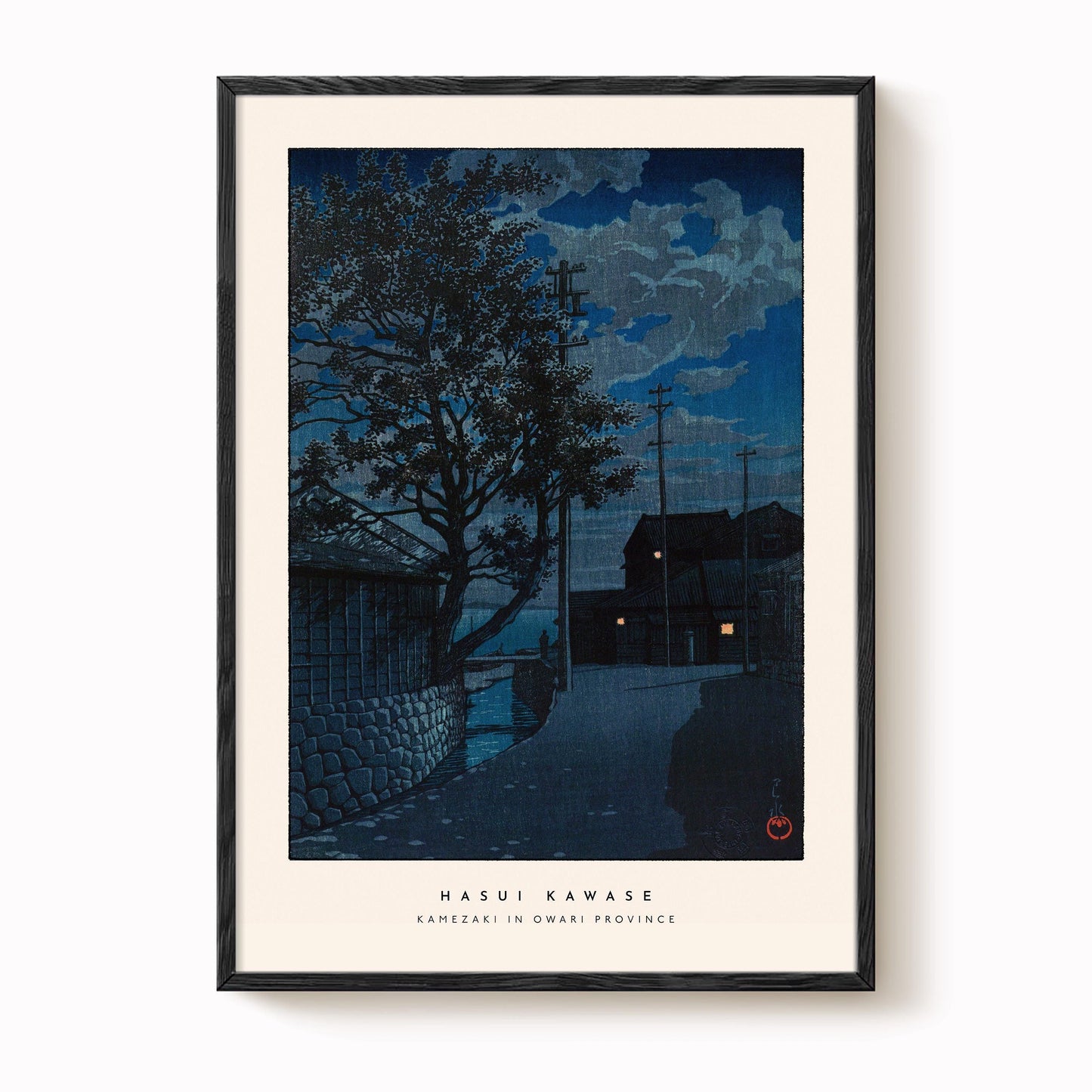 Hasui Kawase - Kamezaki In Owari Province Print