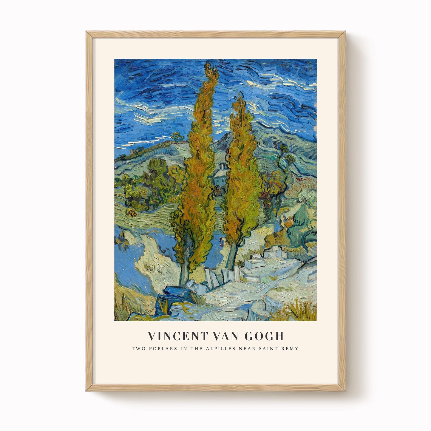 Van Gogh - Two Poplars in the Alpilles near Saint-Remy Print