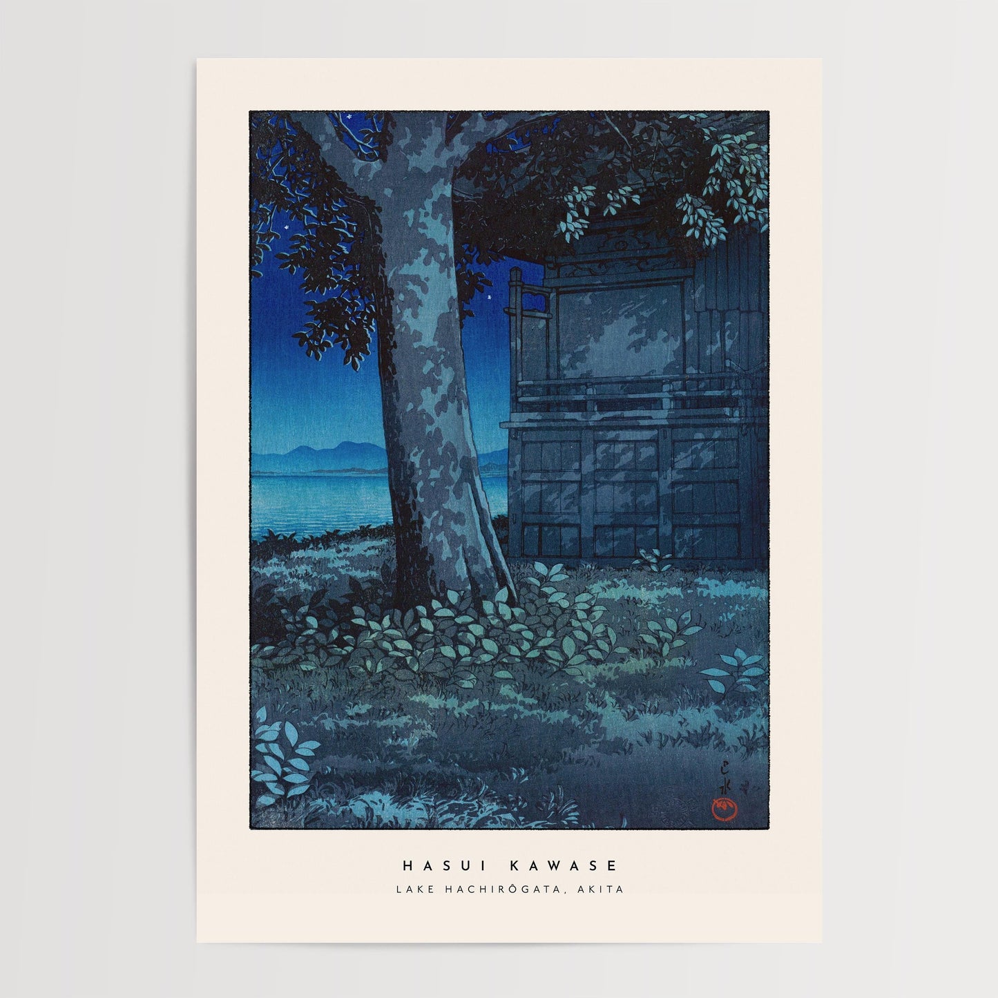 Hasui Kawase - Lake Hachiro Gata Print