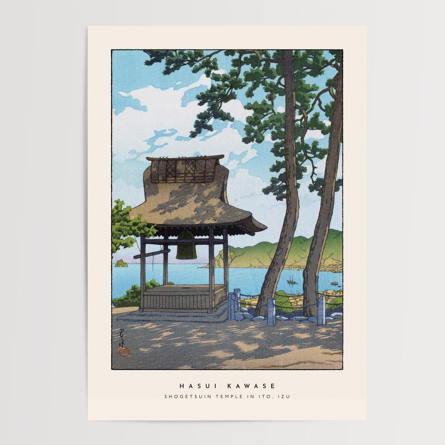 Hasui Kawase - Shogetsuin Temple in Ito, Izu Print