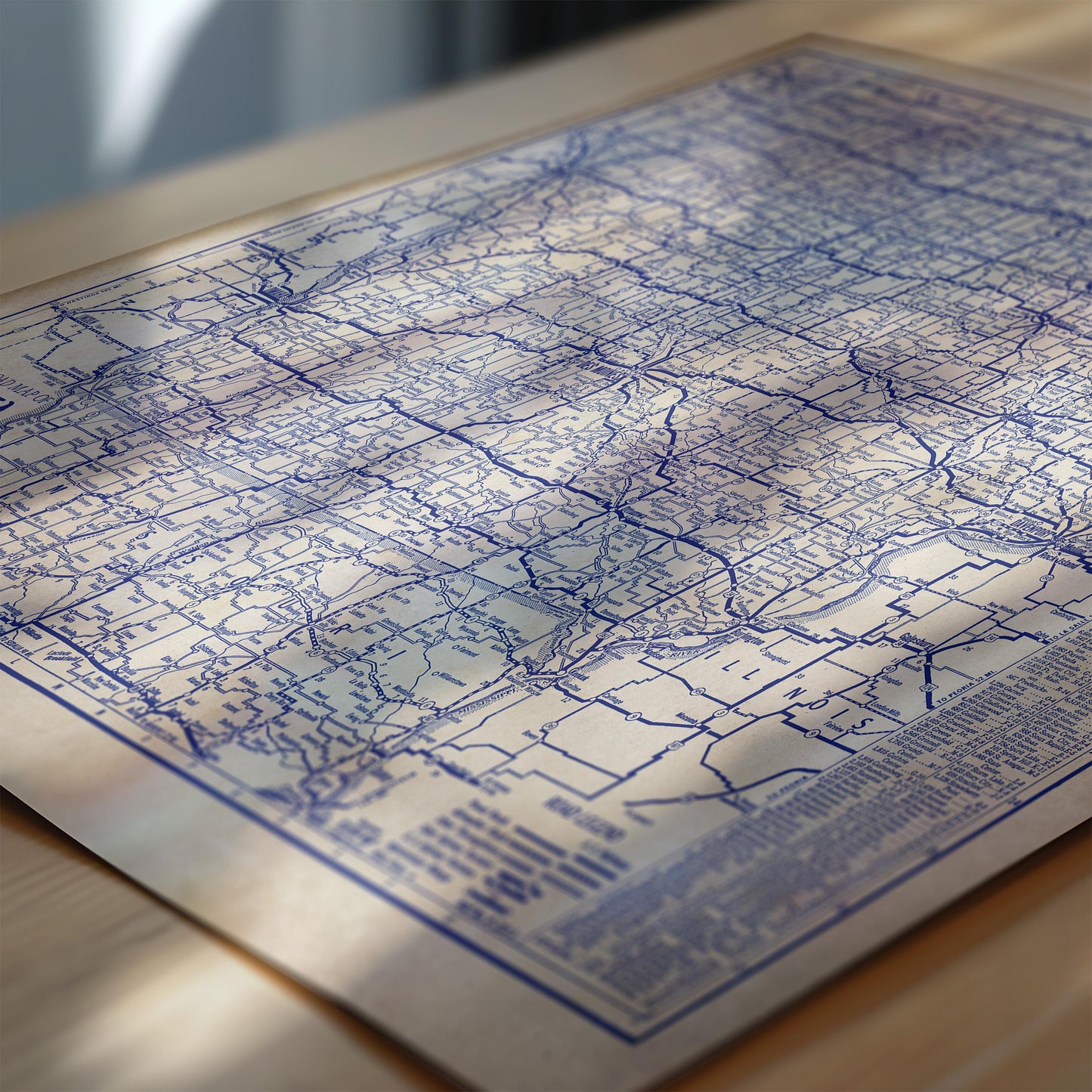The image is a close-up of a detailed map of the United States, with various states and cities clearly visible.