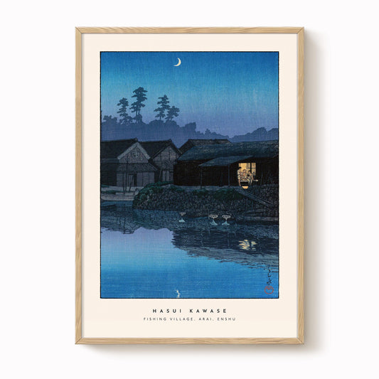 Hasui Kawase - Fishing Village Arai Enshu Print