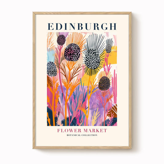 Edinburgh Flower Market Print