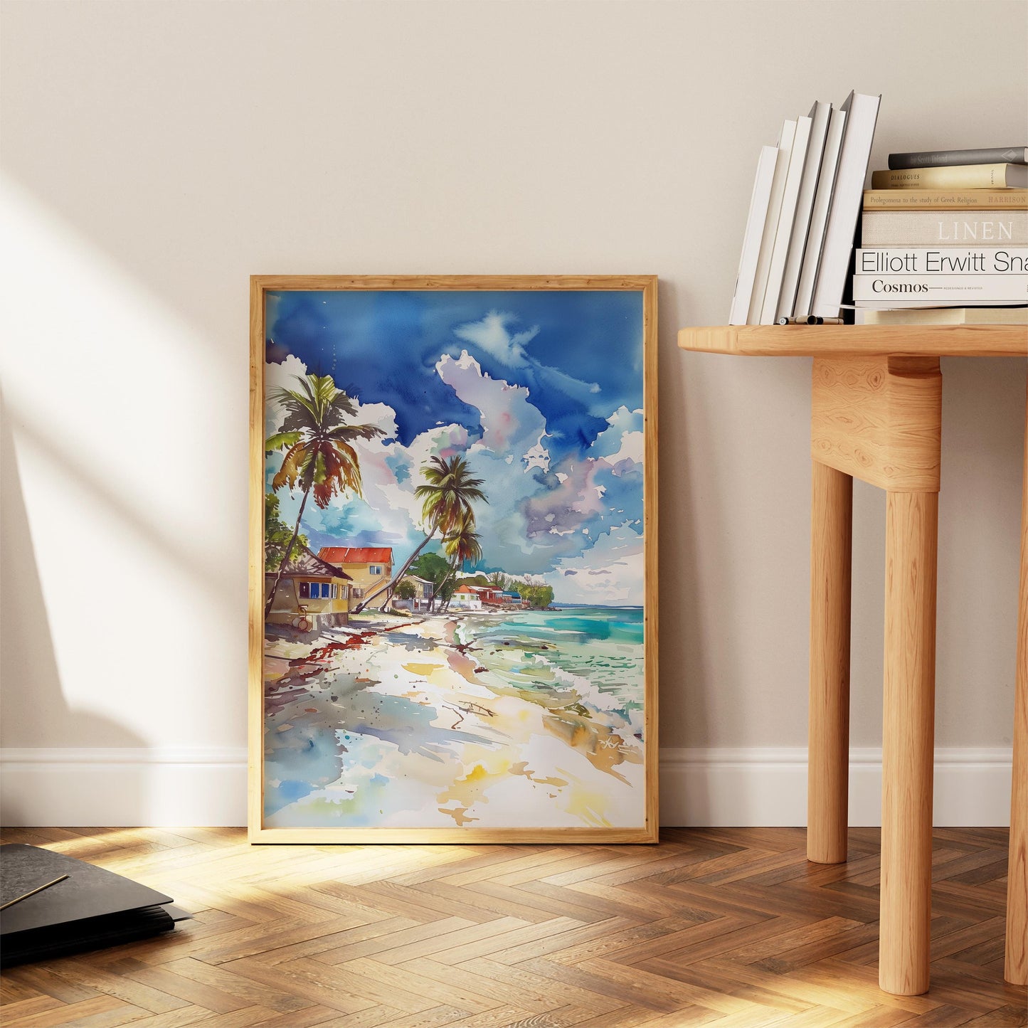 Barbados Beach Watercolour Print