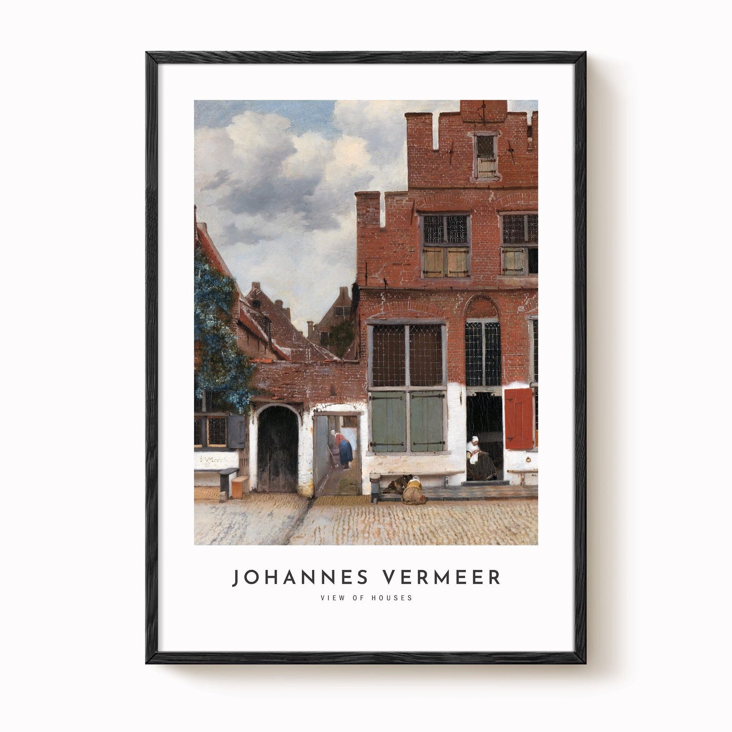 Johannes Vermeer -  View of Houses in Delft, Known as ‘The Little Street Print
