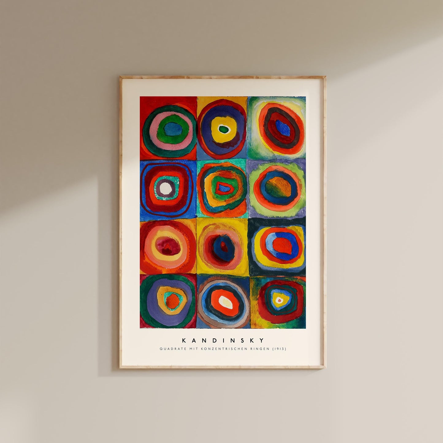 Kandinsky - Quadrate mit konzentrischen Ringen Print