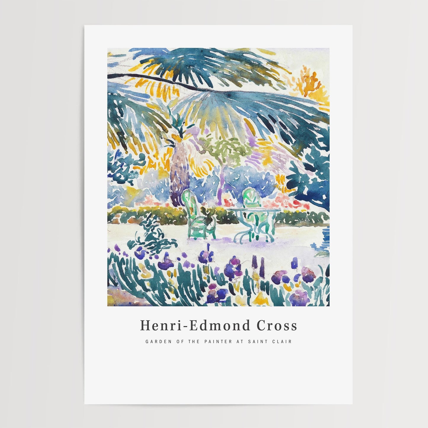 Henri-Edmond Cross - Garden Of The Painter At Saint Clair Print