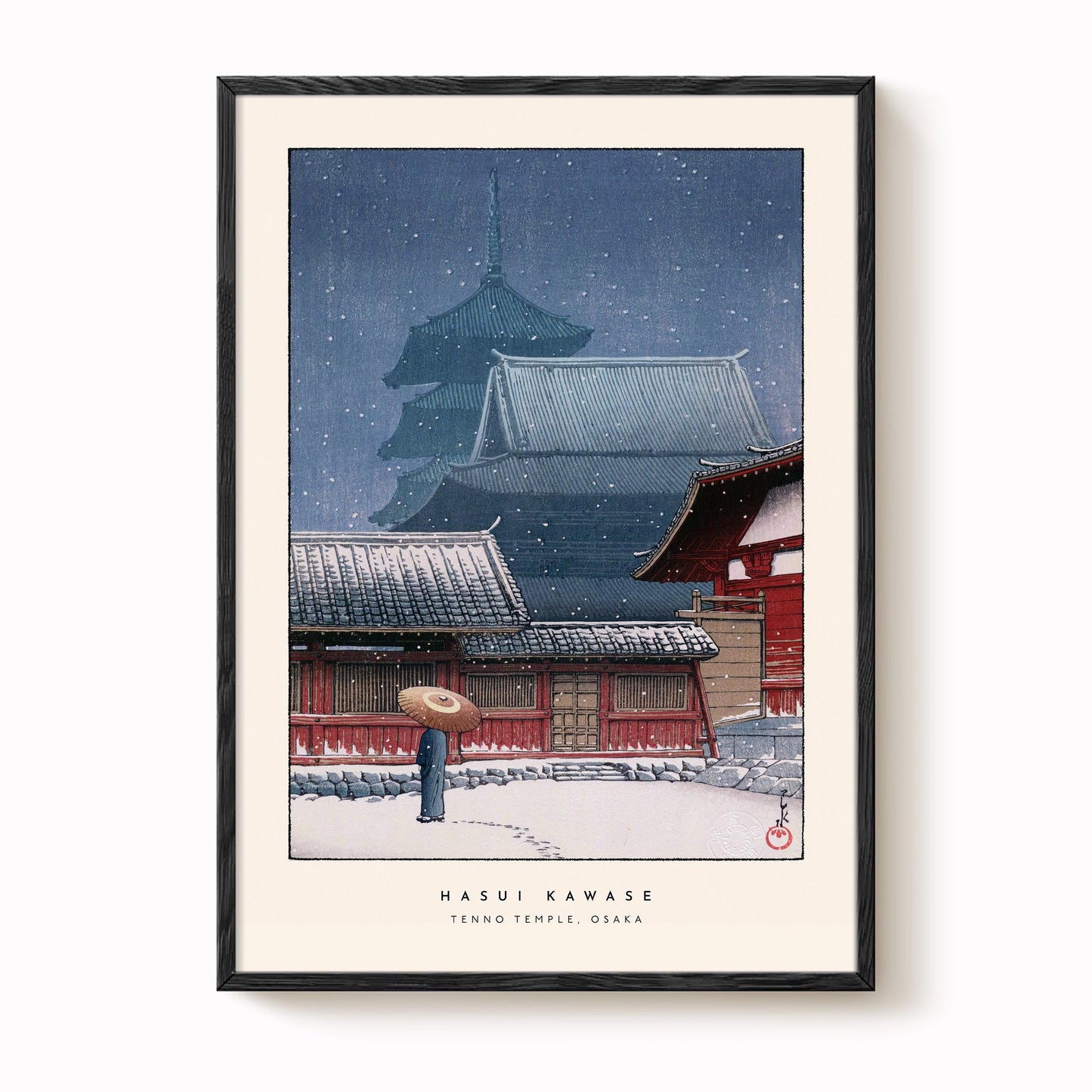 Hasui Kawase - Tenno Temple, Osaka Print