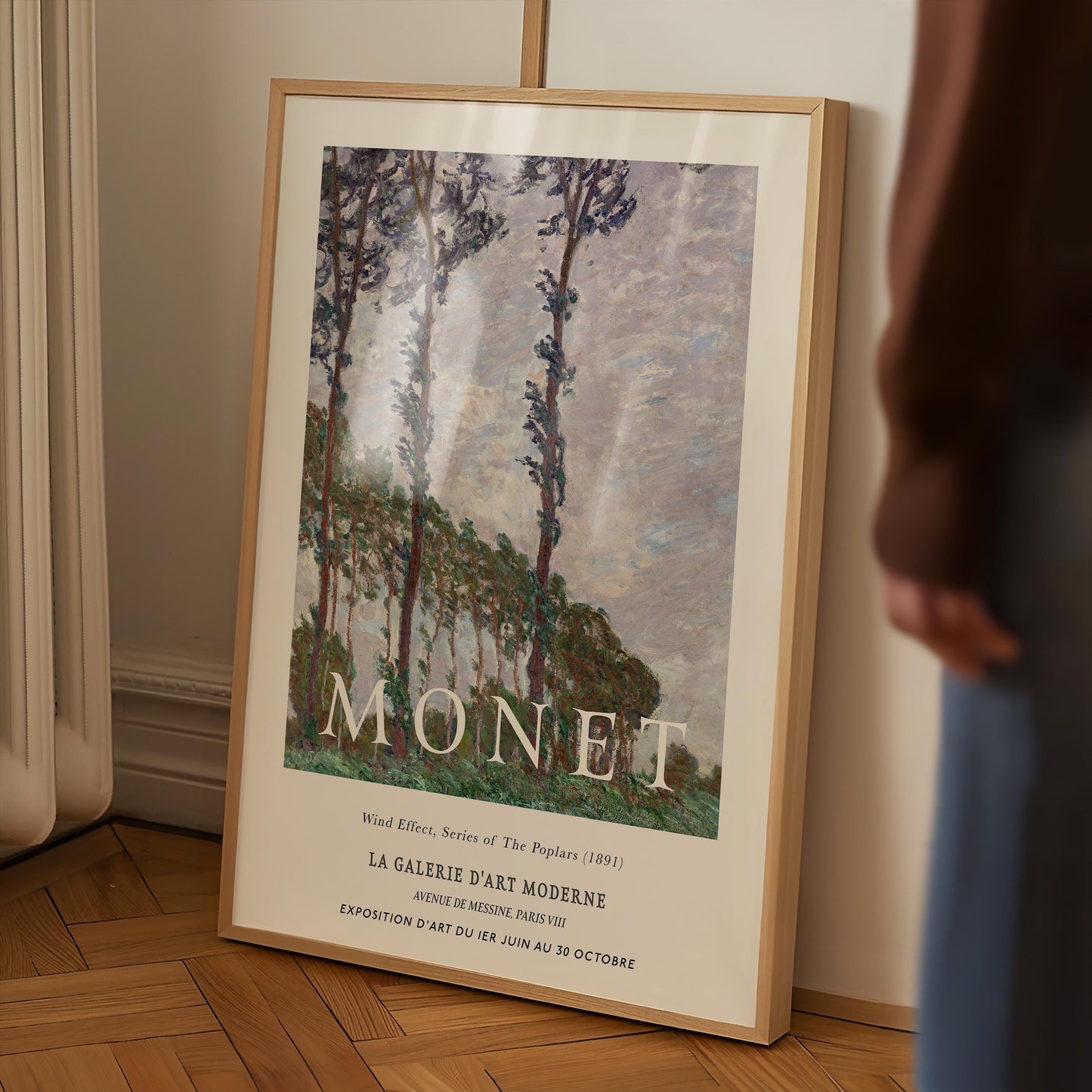 Monet - Wind Effect, Series of the Poplars Print