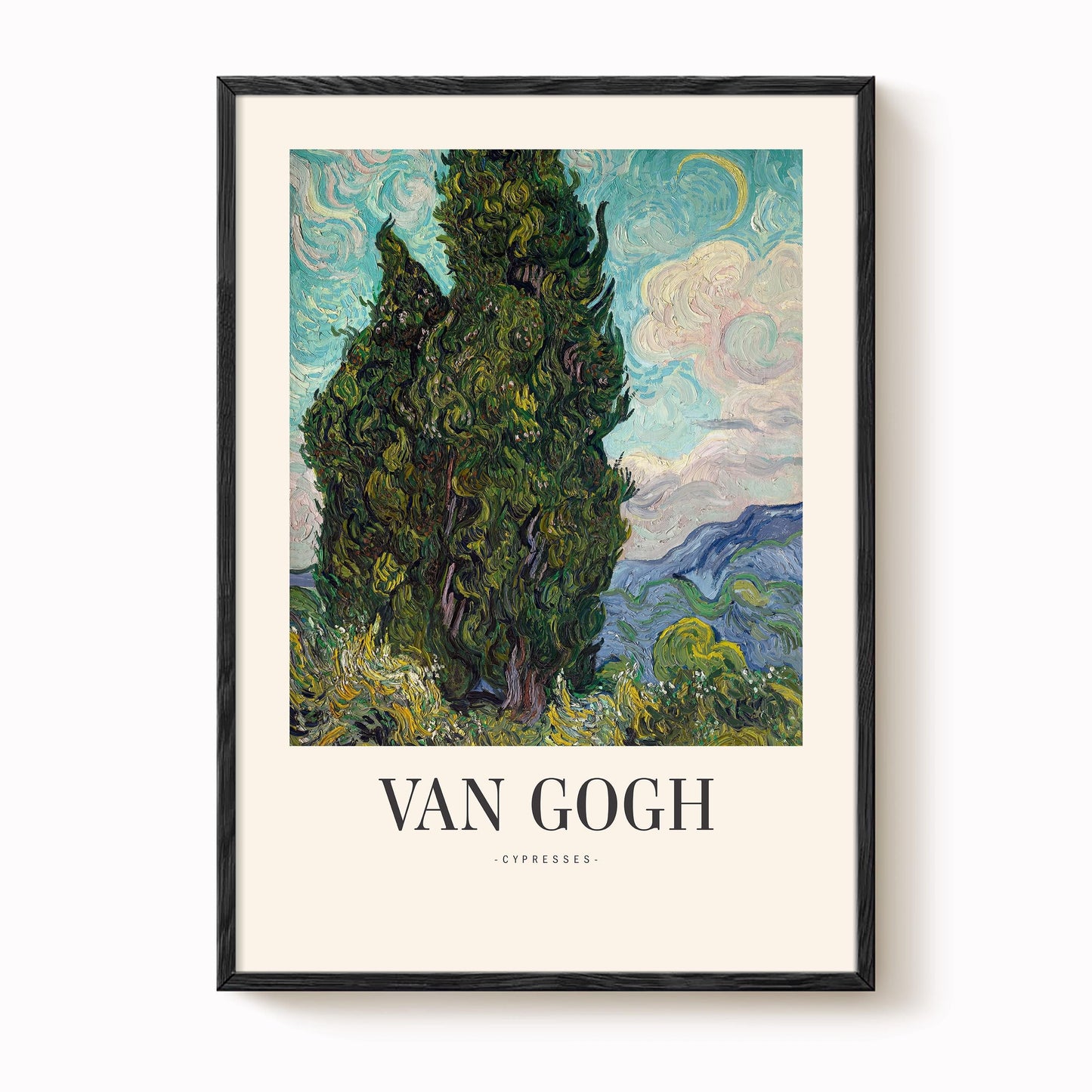 Van Gogh - Wheat Field with Cypresses Print