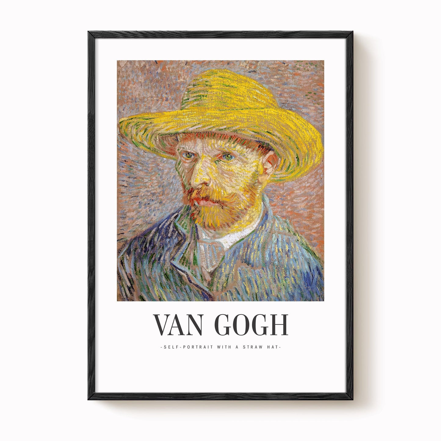 Van Gogh - Self-Portrait with Straw Hat Print
