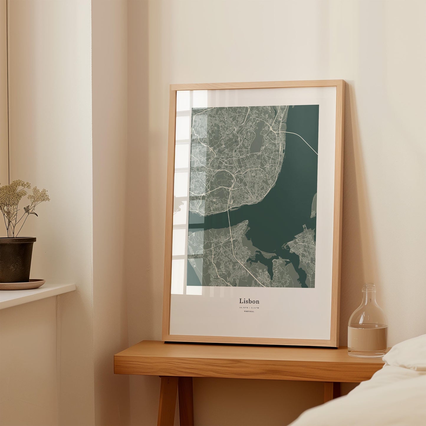 Lisbon City Map Print