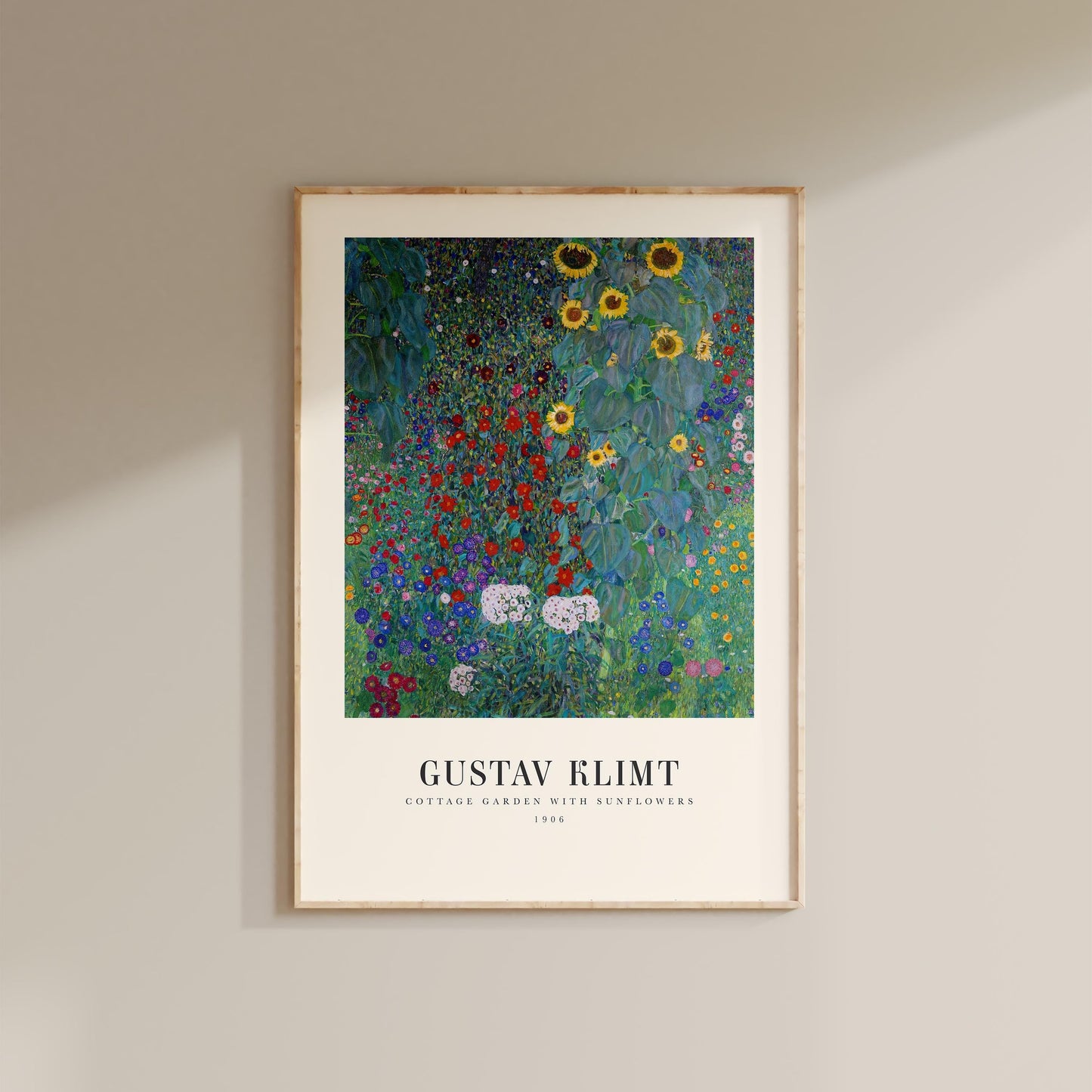 Gustav Klimt - Cottage Garden with Tall Sunflowers Print
