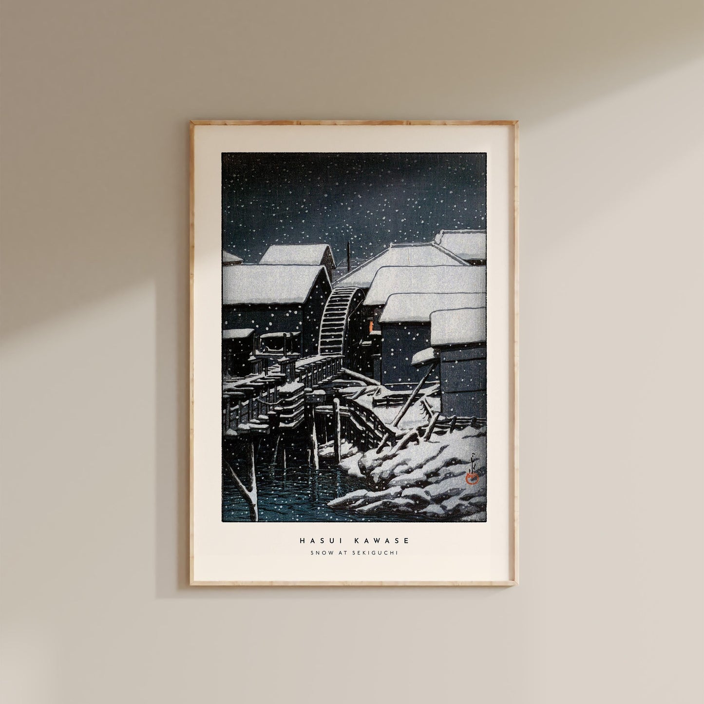 Hasui Kawase - Snow At Sekiguchi Print