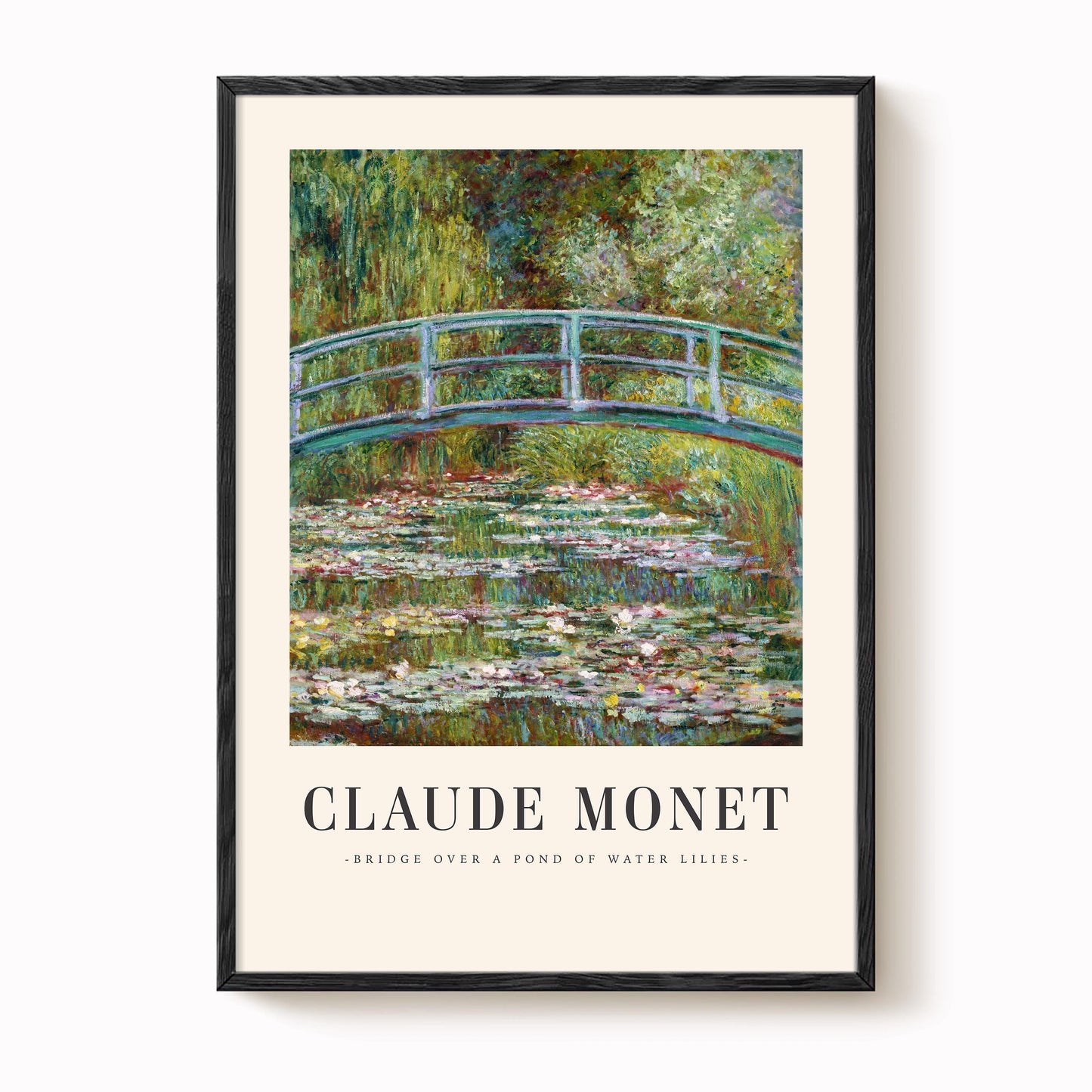 Monet - Water Lily Pond Bridge Print