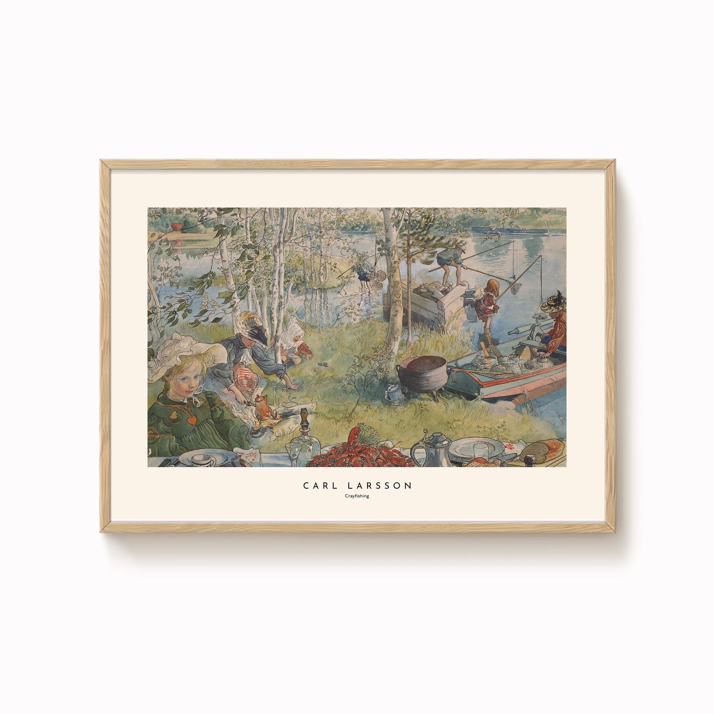 Carl Larsson - Crayfishing Print