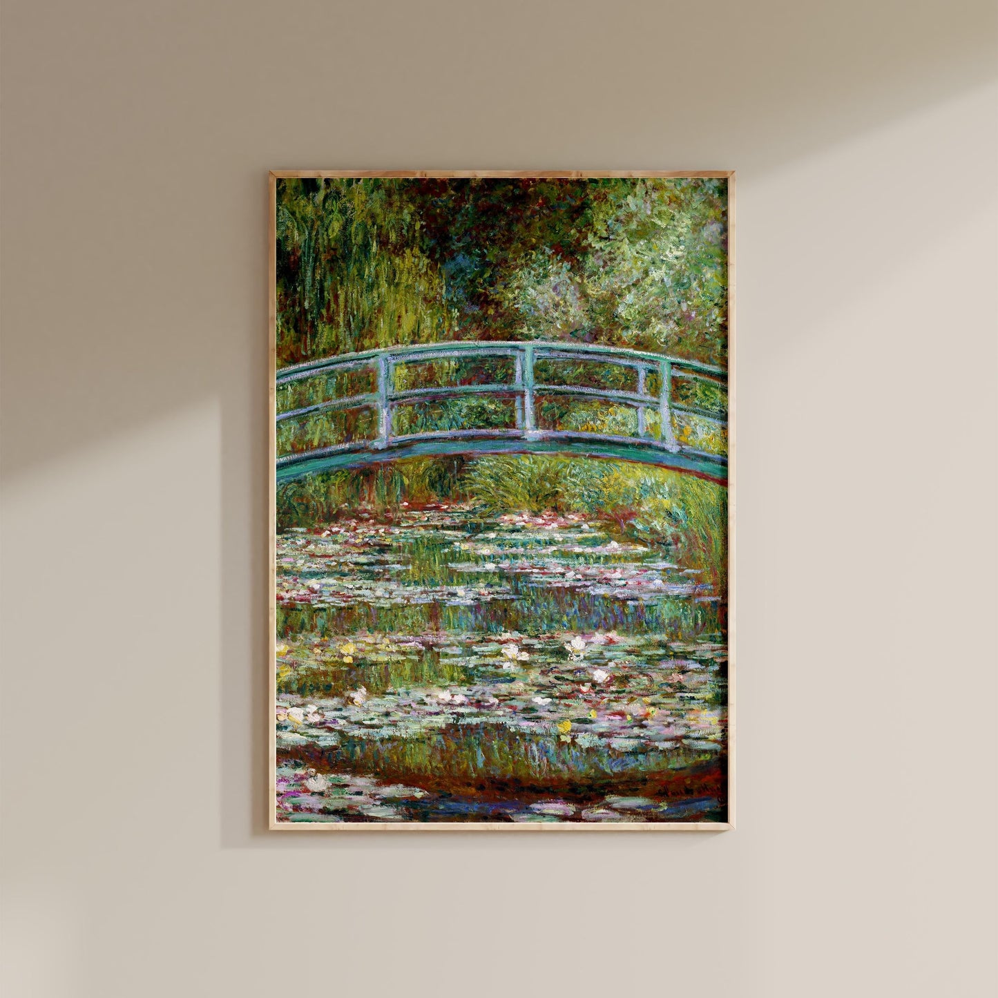 Monet - Water Lily Pond Bridge Print