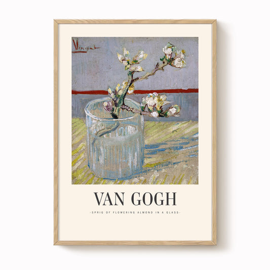Van Gogh - Sprig of Flowering Almond In A Glass Print