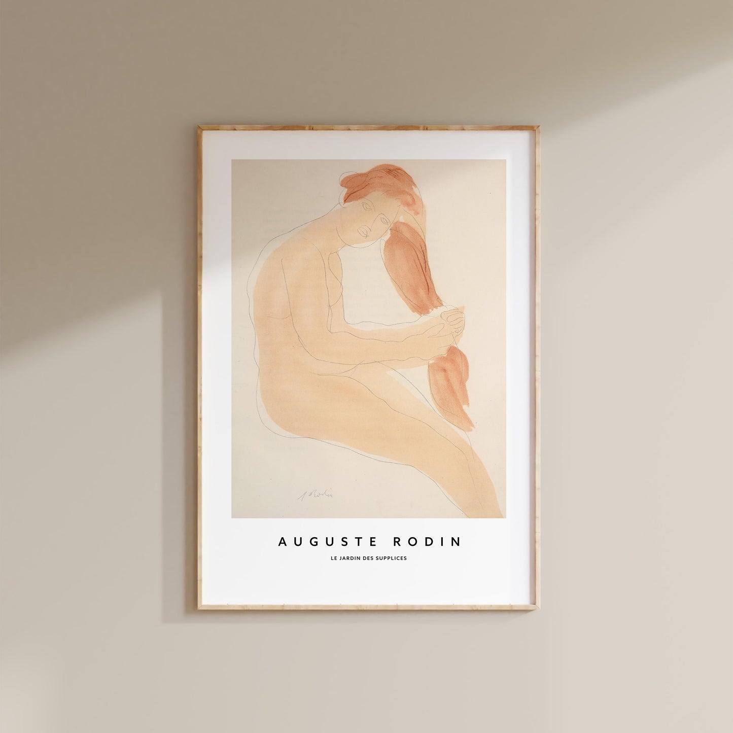 Auguste Rodin - Seated Nude Print