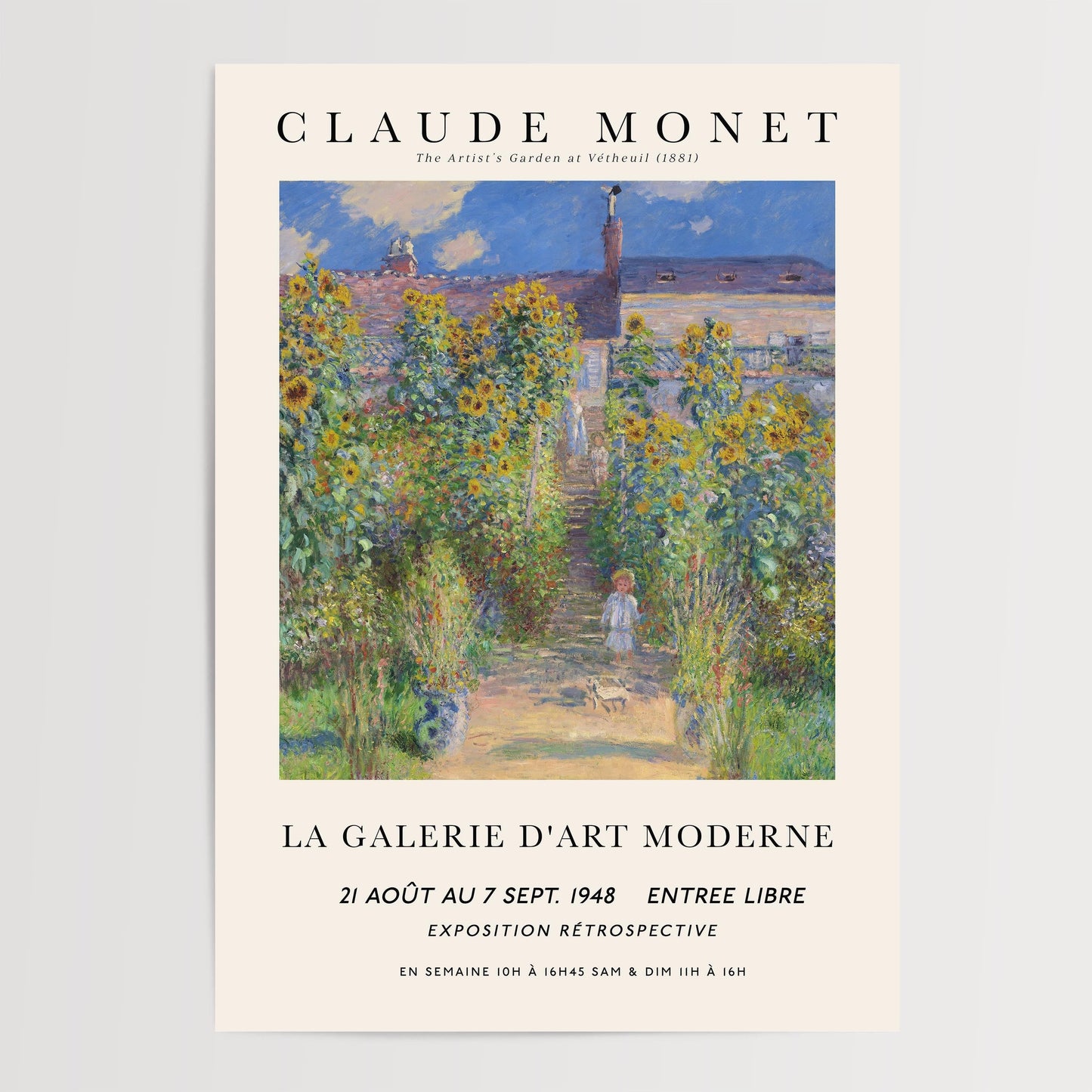 Monet - Garden at Vetheuil Print