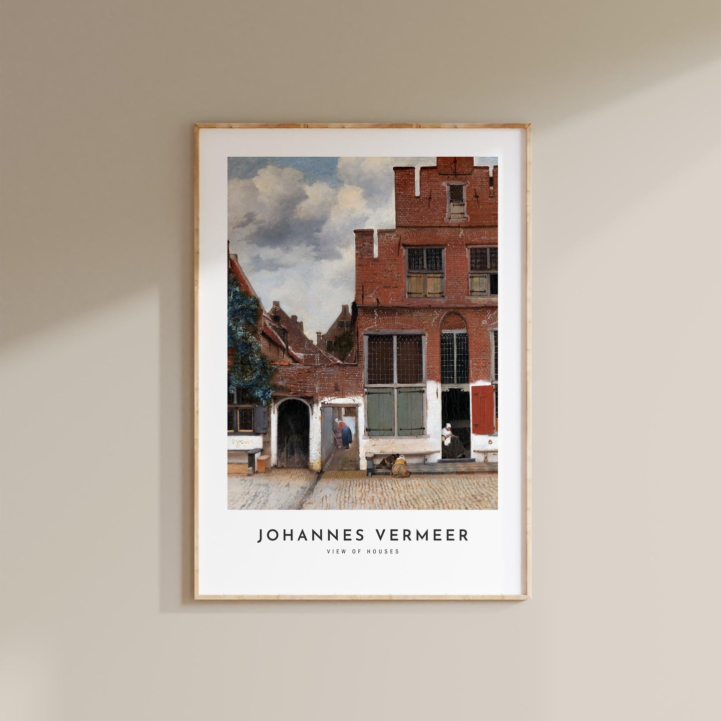 Johannes Vermeer -  View of Houses in Delft, Known as ‘The Little Street Print