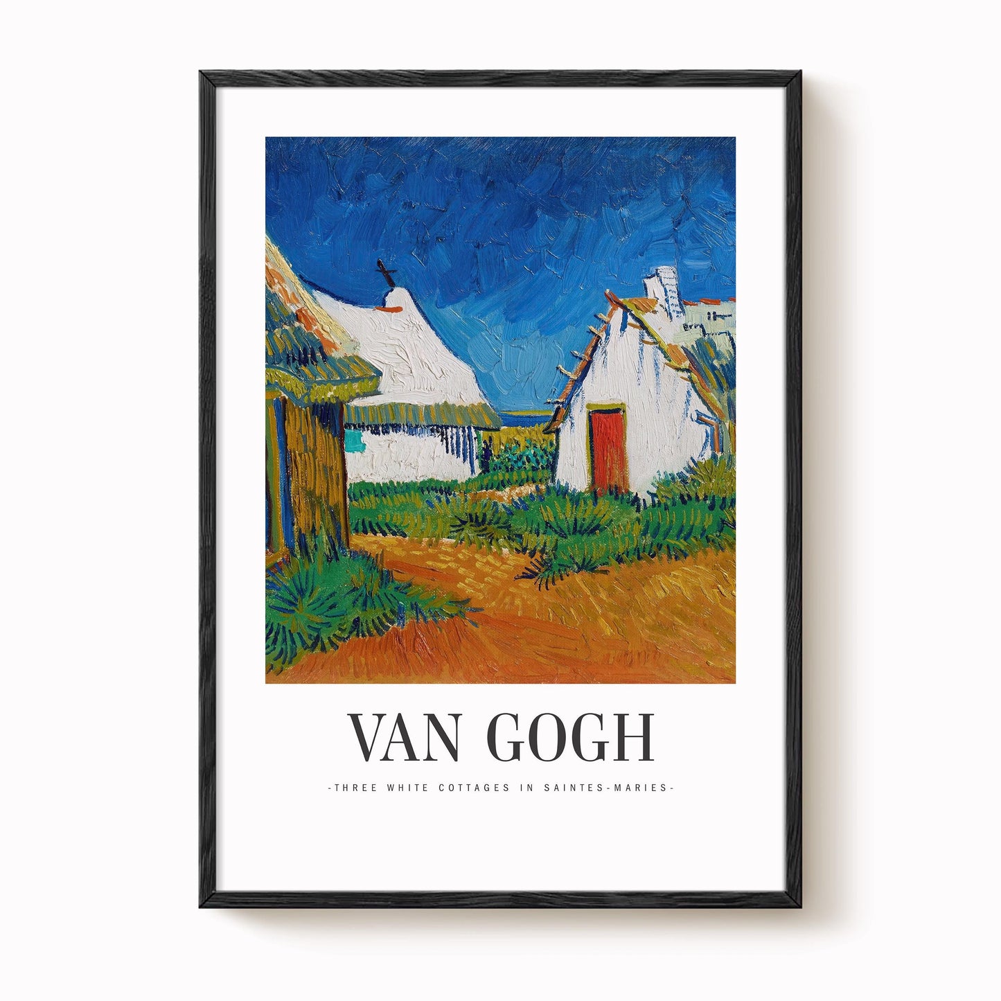 Van Gogh - Three White Cottages Print