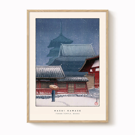 Hasui Kawase - Tenno Temple, Osaka Print
