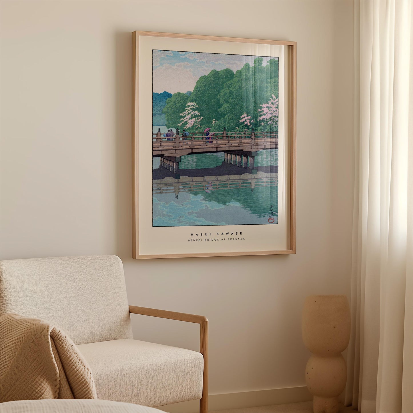 Hasui Kawase - Benkei Bridge At Akasaka Print