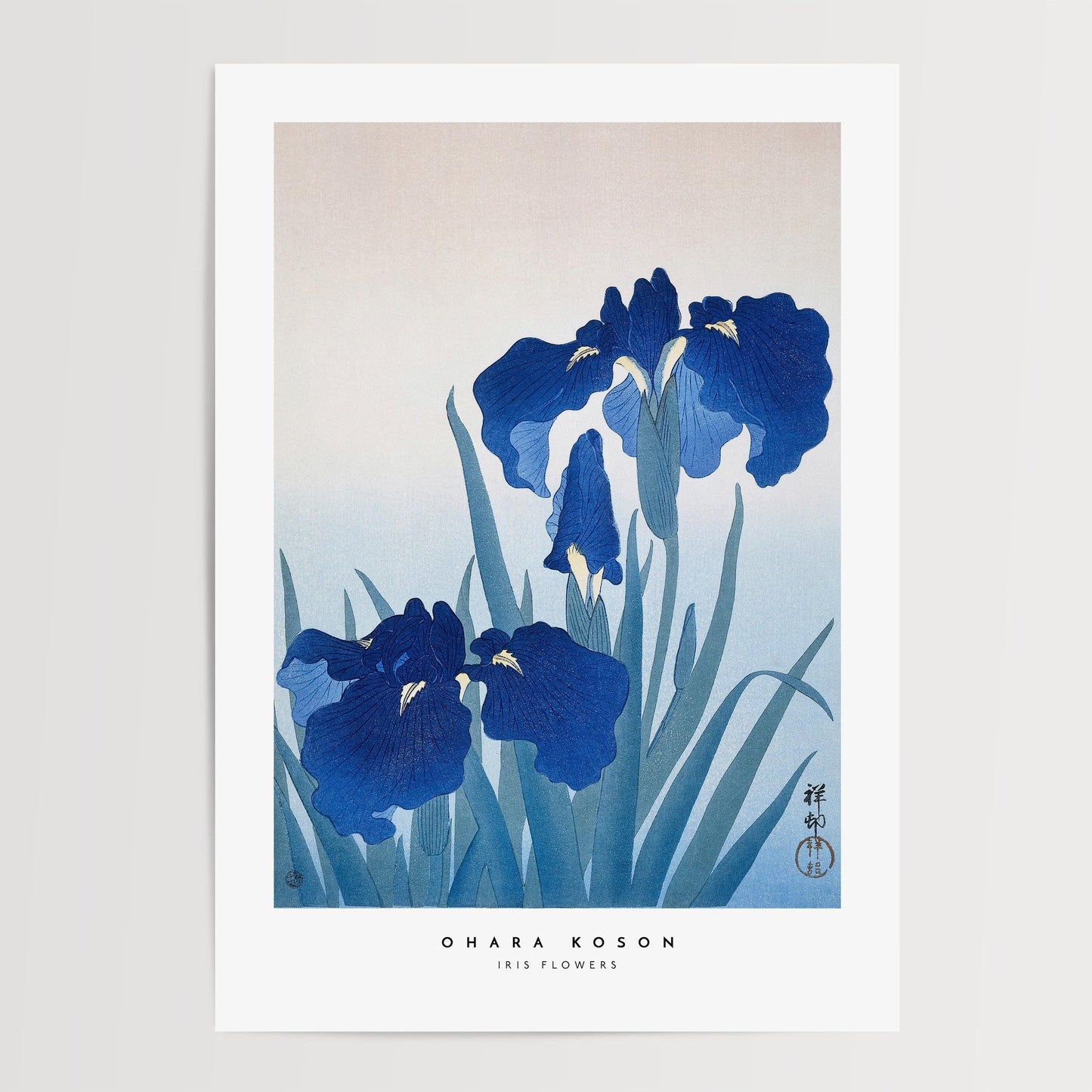 Ohara Koson - Iris Flowers Print