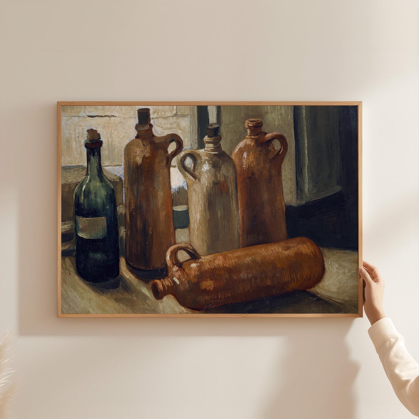 Van Gogh - Still Life with Five Bottles Print