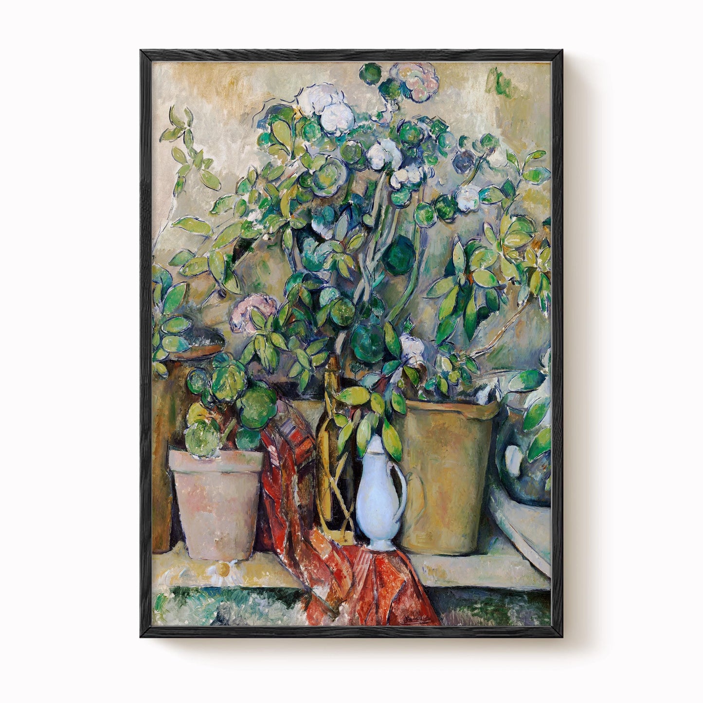 Cezanne - Terracotta Pots and Flowers Print