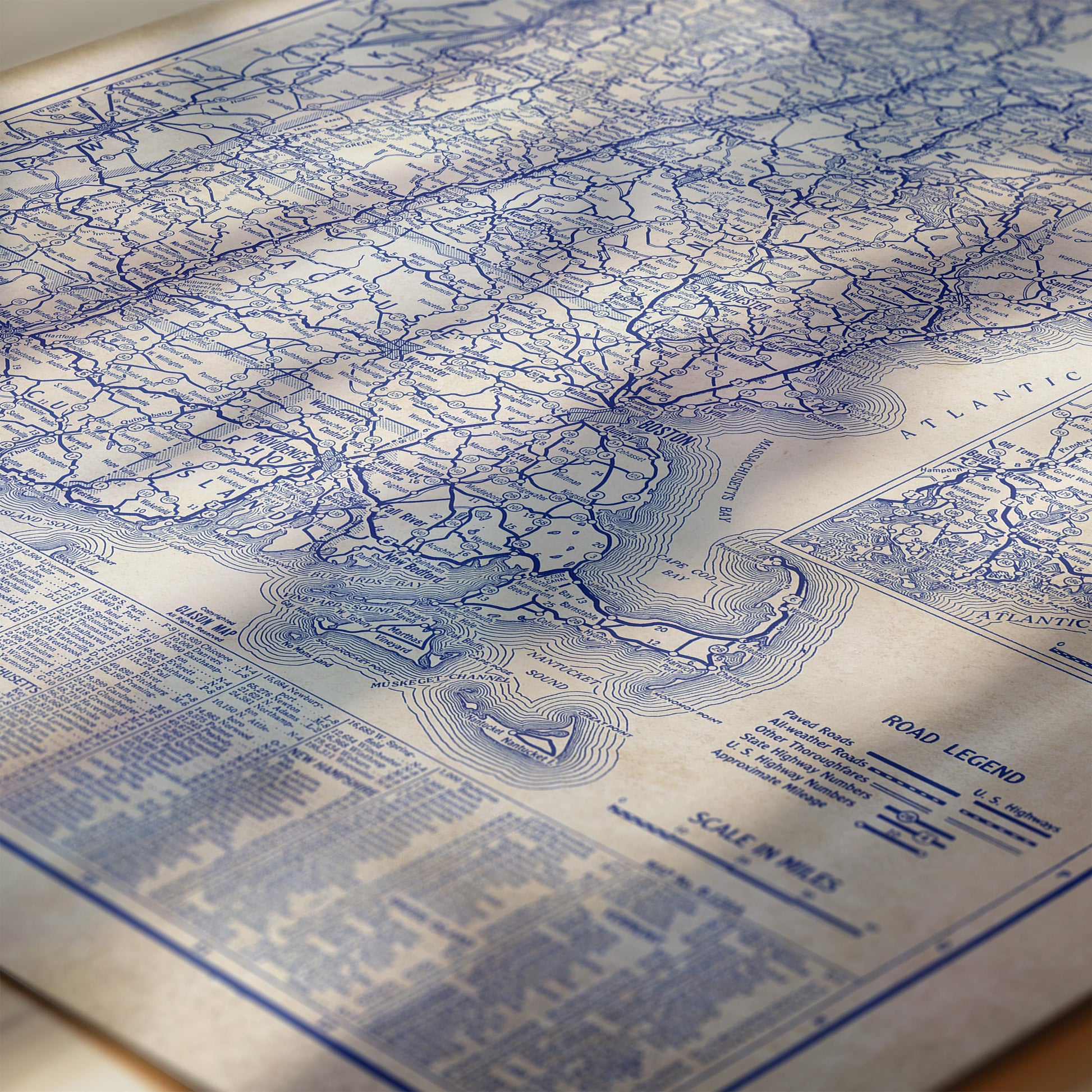 The image is a detailed map of the United States, showing roads, highways, and major cities.