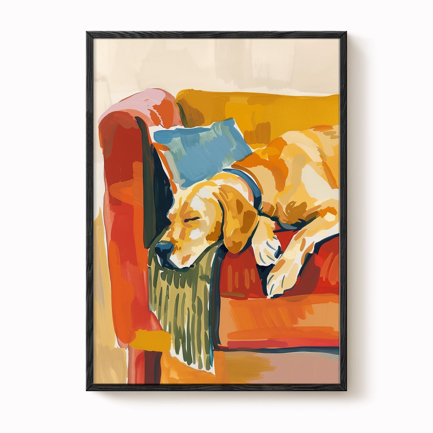 Golden Labrador Dog Print