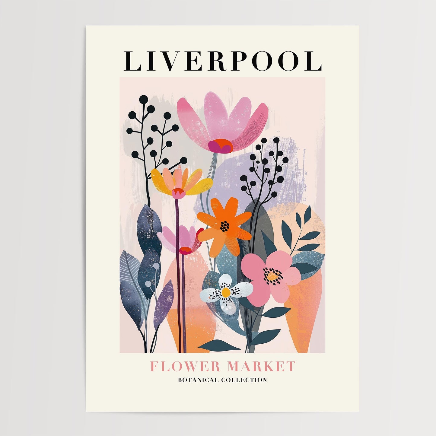 Liverpool Flower Market Print