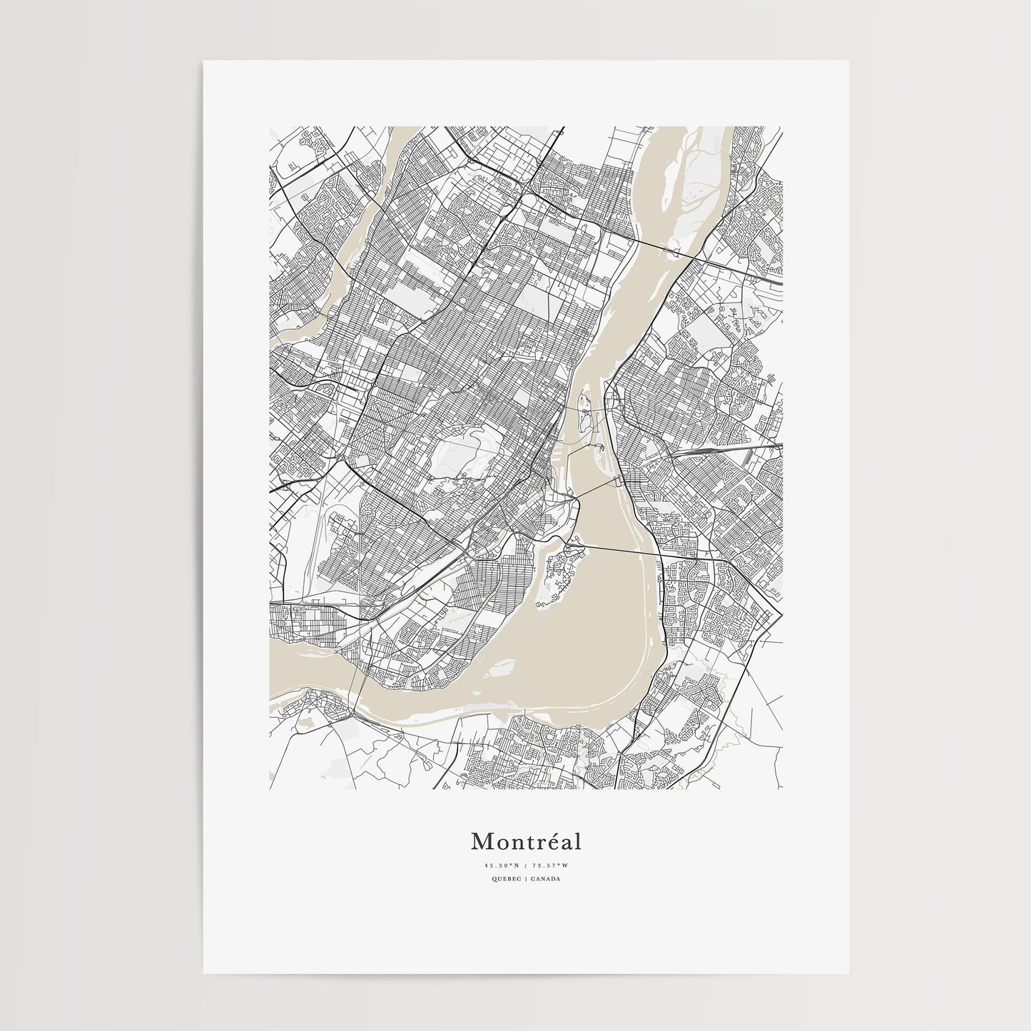 Montreal City Map Print