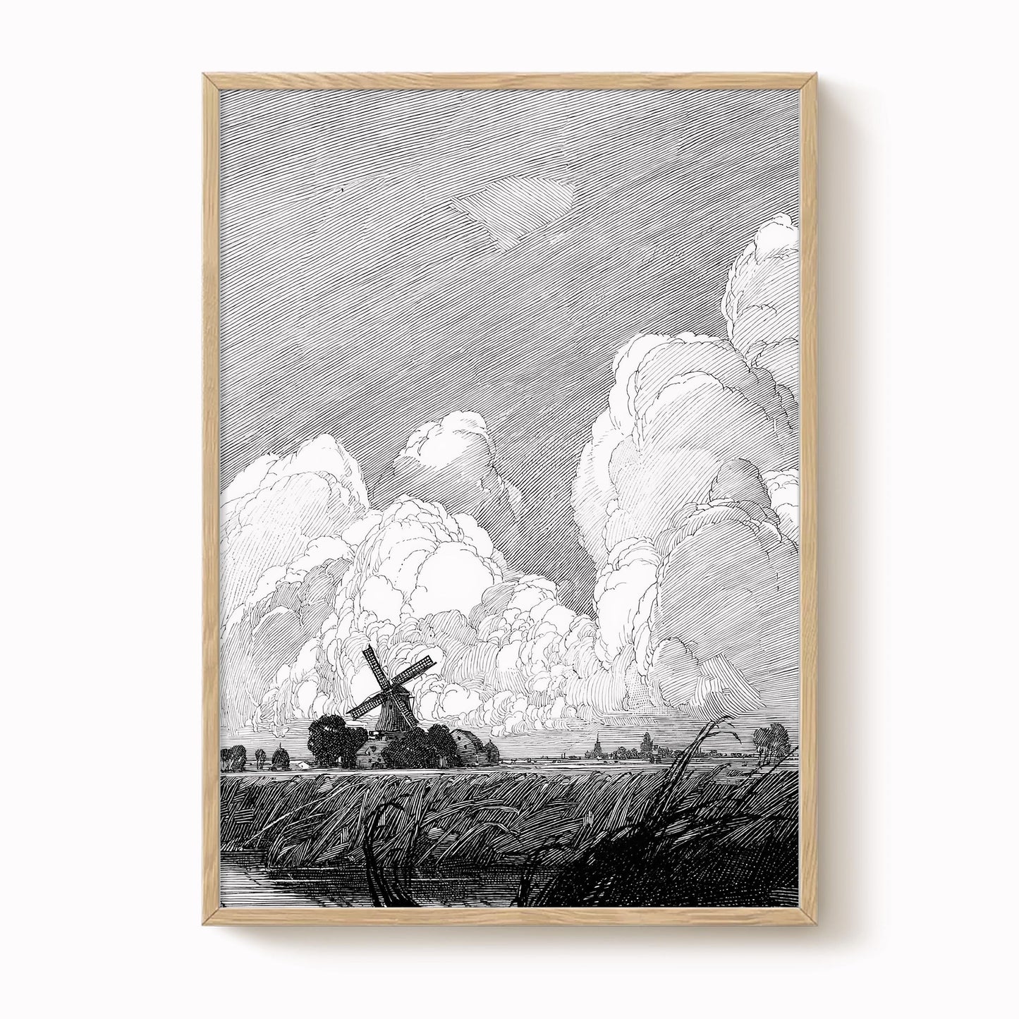 Franklin Booth - Windmill Art Print