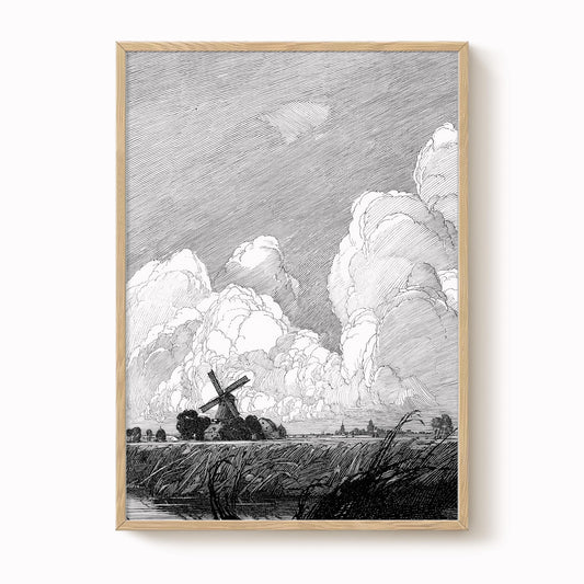 Franklin Booth - Windmill Art Print