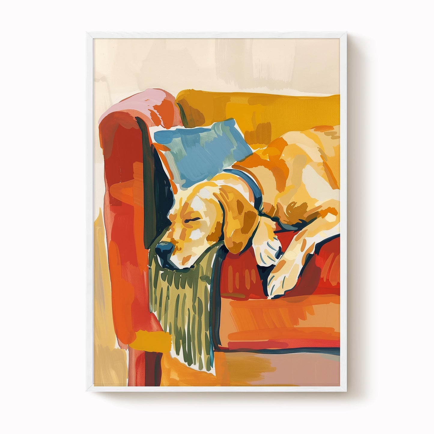 Golden Labrador Dog Print