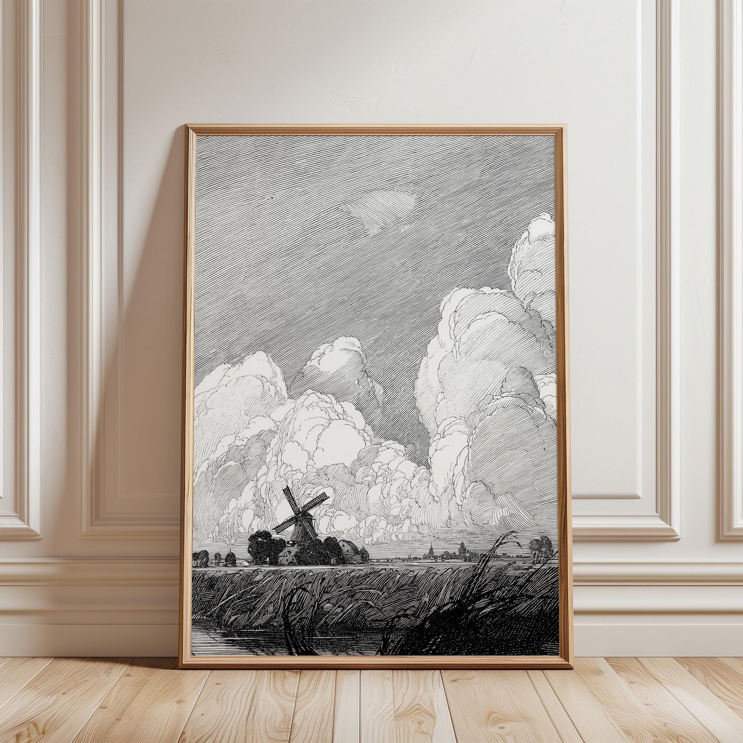 Franklin Booth - Windmill Art Print