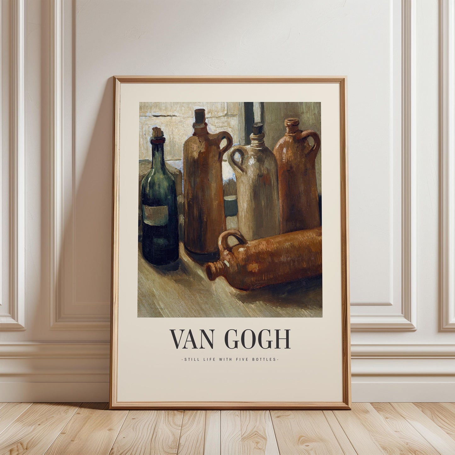Van Gogh - Still Life with Five Bottles Print