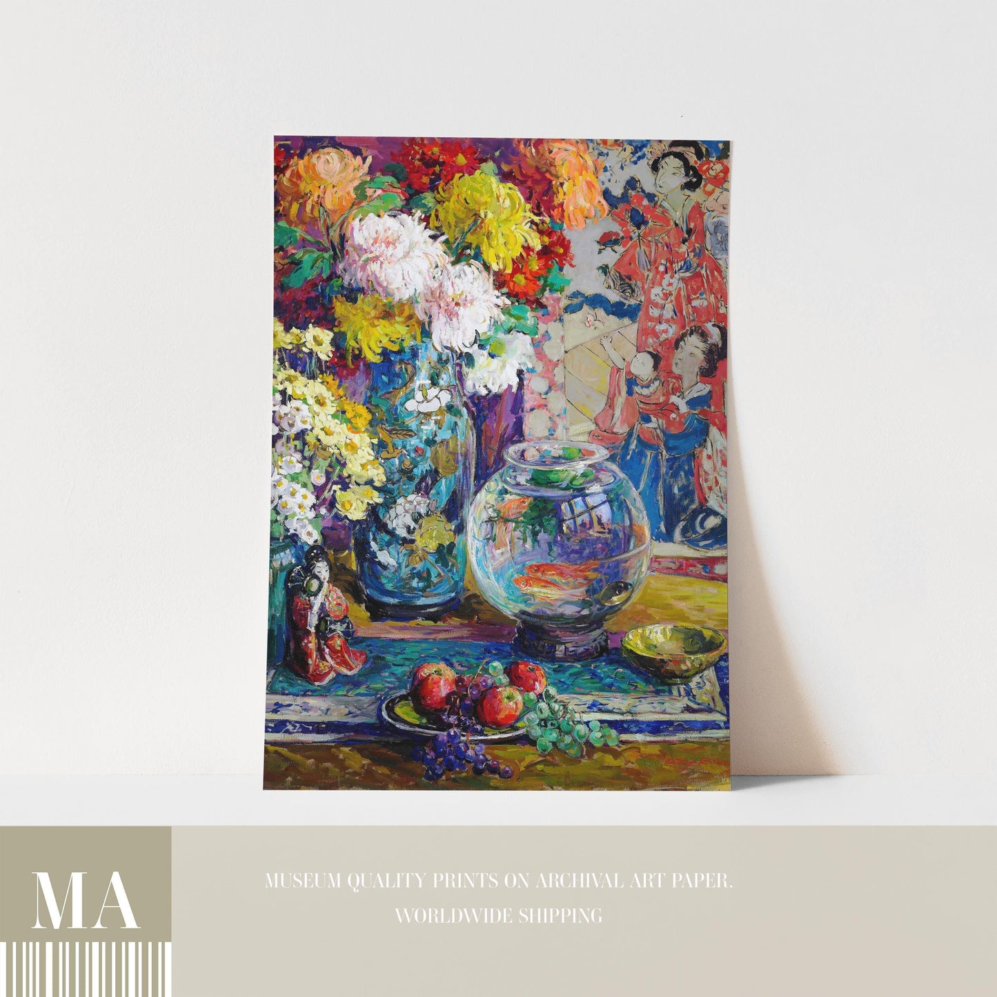 Fish, Fruit & Flowers Print