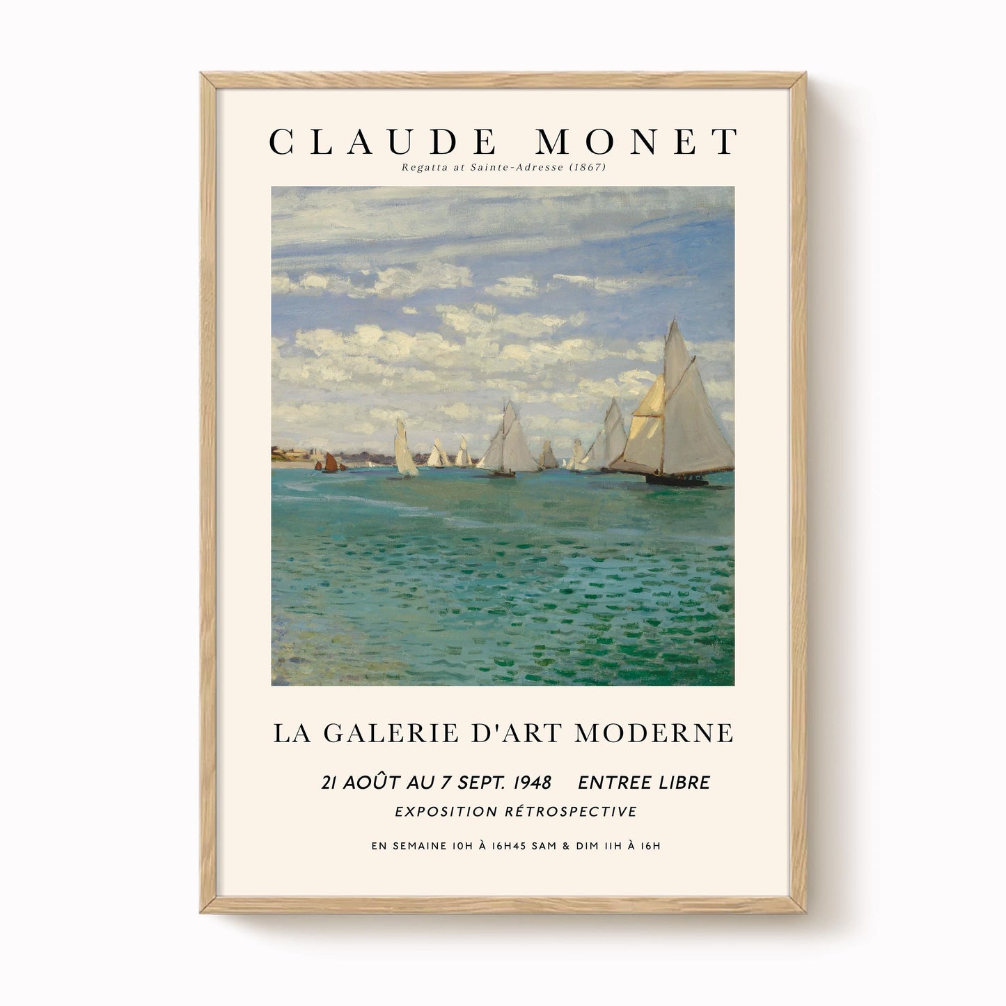 Monet - Regatta at Sainte-Adresse Print