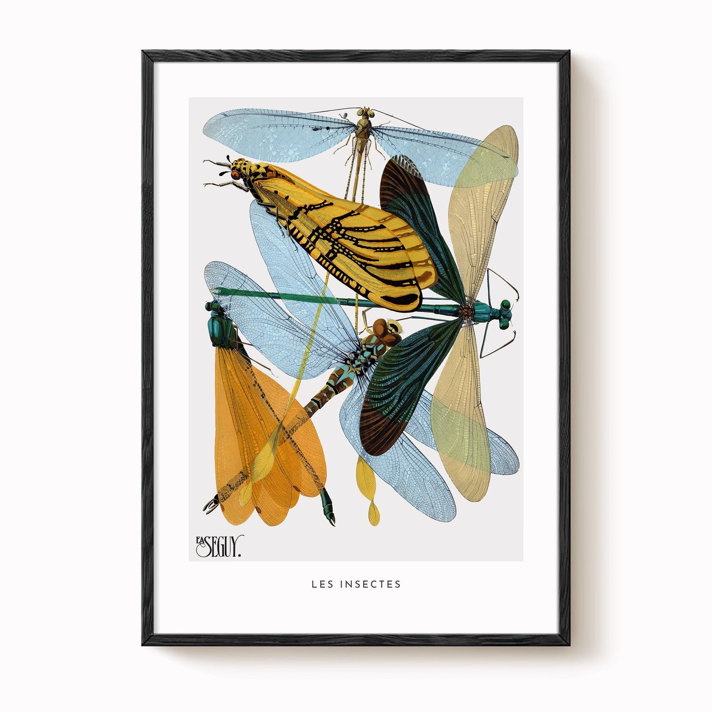 E.A. Séguy - Insectes Pl.20 Insect Study Print
