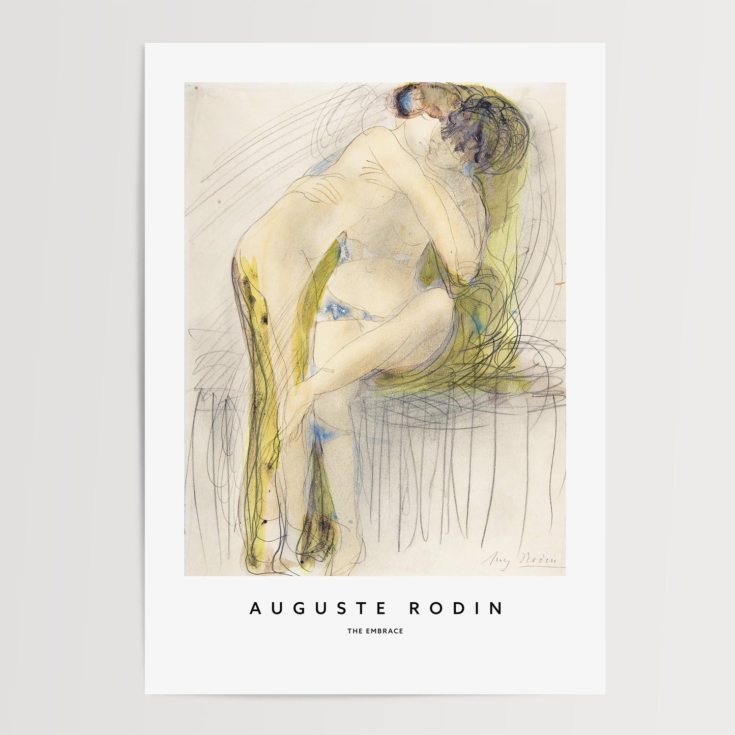 Auguste Rodin - The Embrace Print