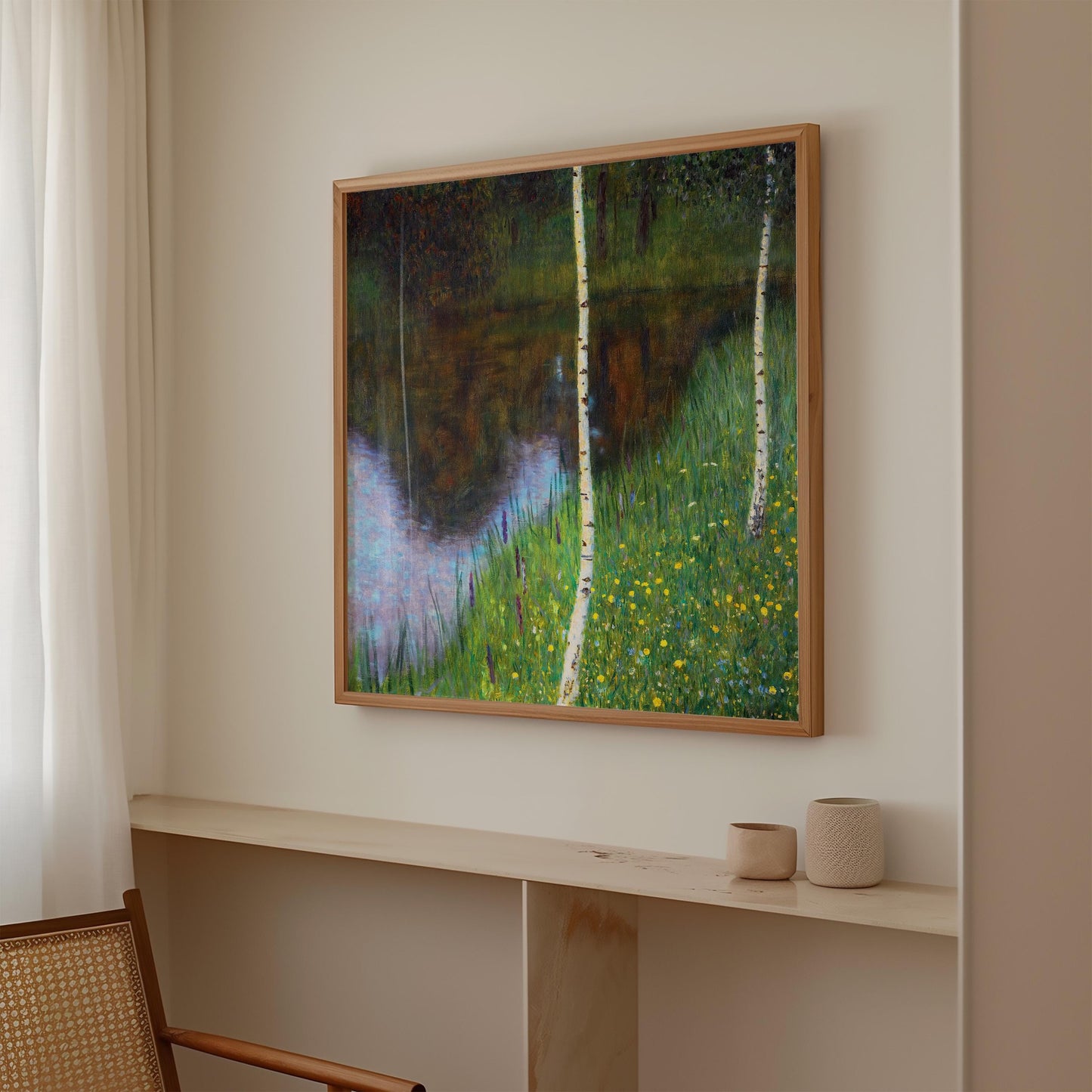 Gustav Klimt - Lakeshore with Birches Print
