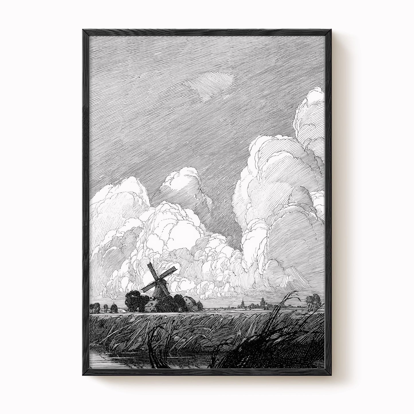 Franklin Booth - Windmill Art Print