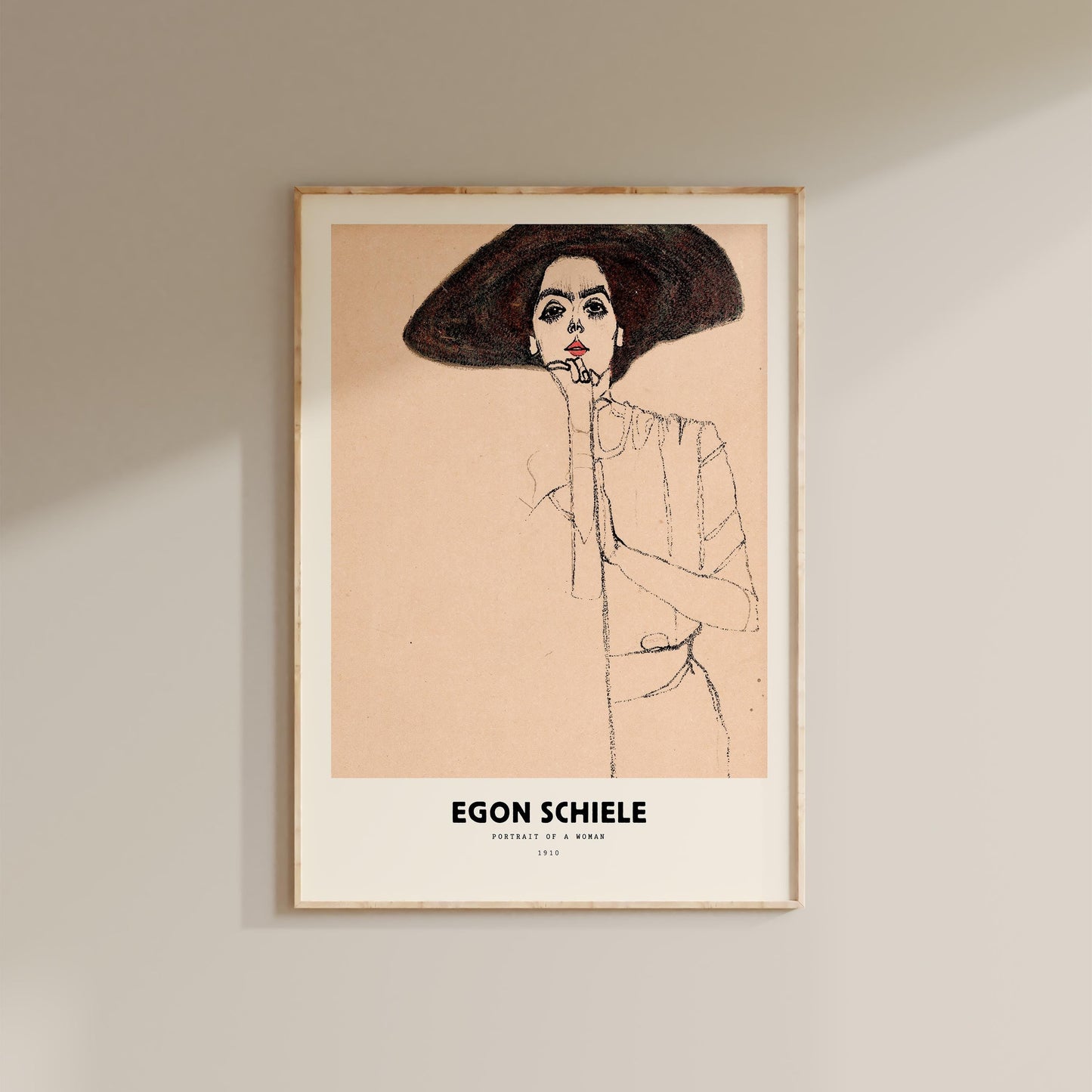 Egon Schiele - Woman with Wide Hat Print