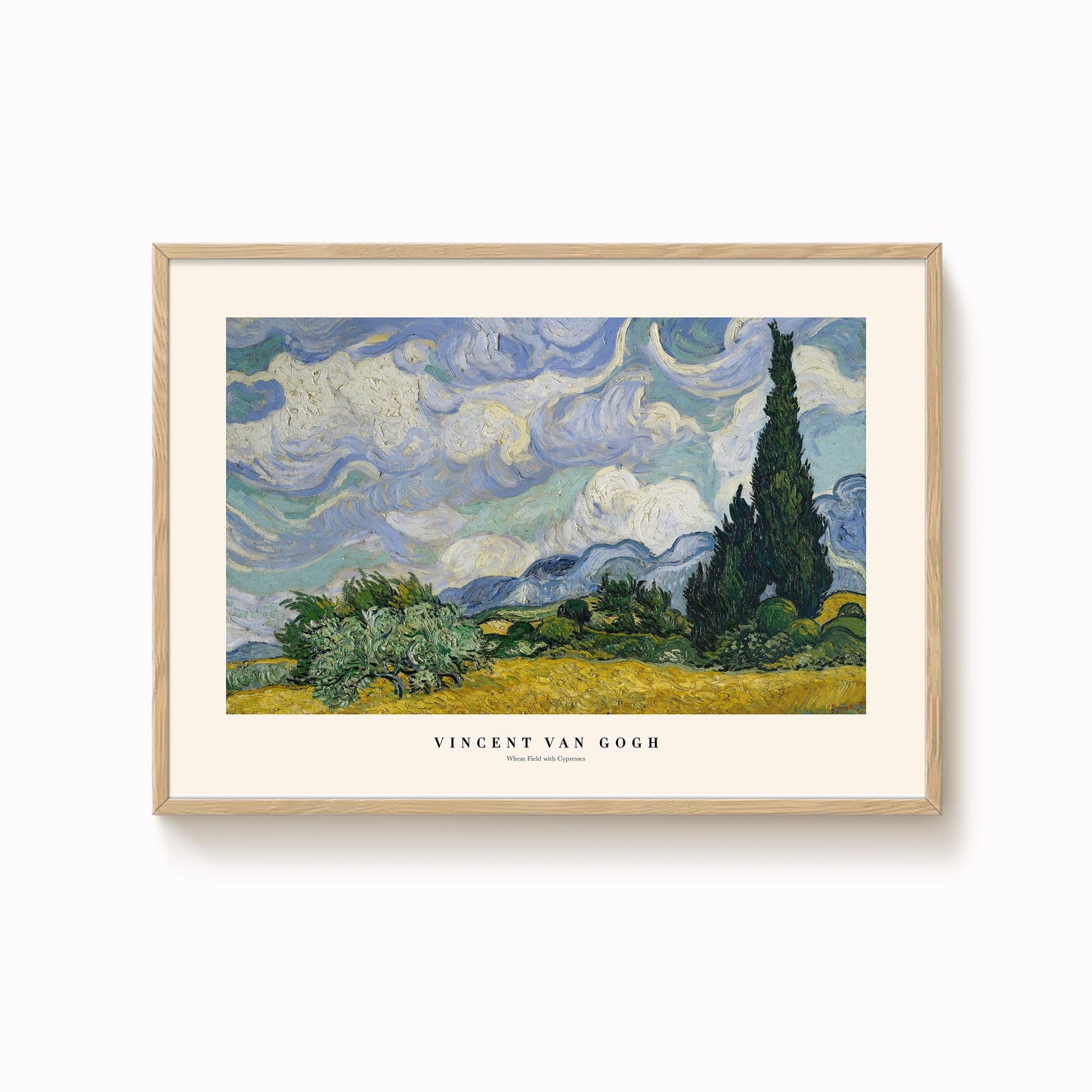 Van Gogh - Wheatfield with Cypresses Print